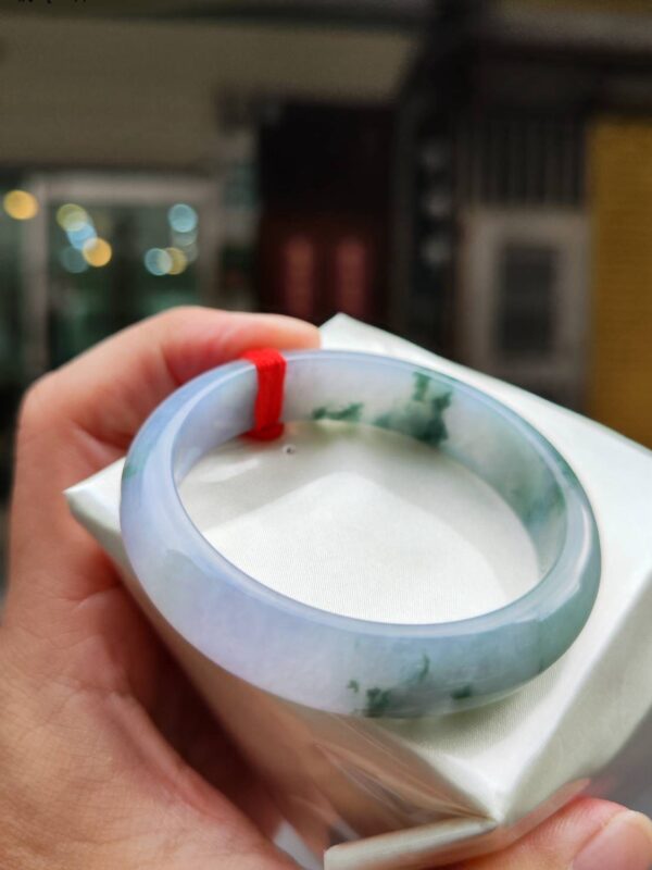 天然緬甸玉A貨 ✨濃艷紫羅蘭飄花正圈手鐲