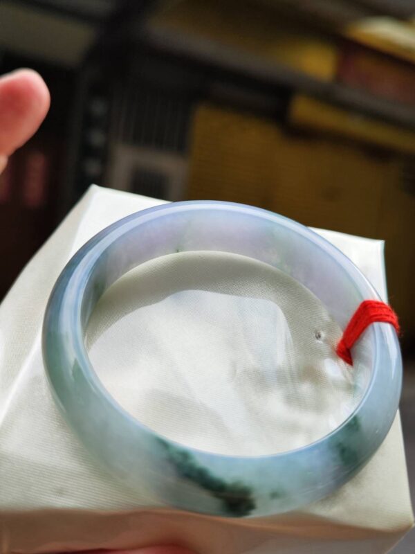 天然緬甸玉A貨 ✨濃艷紫羅蘭飄花正圈手鐲