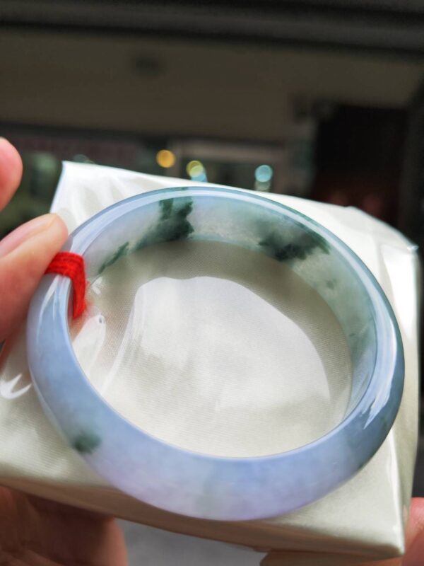 天然緬甸玉A貨 ✨濃艷紫羅蘭飄花正圈手鐲