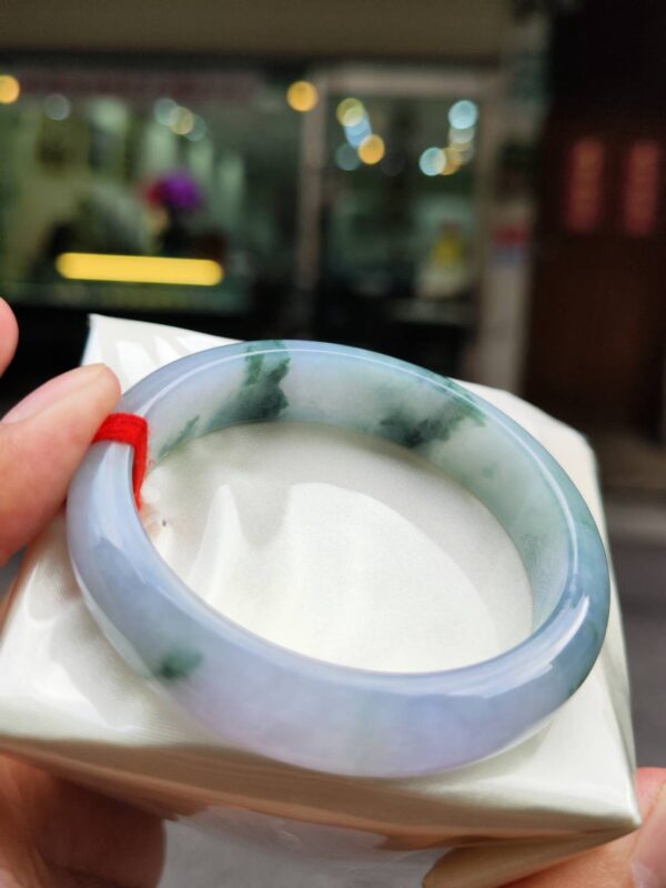 天然緬甸玉A貨 ✨濃艷紫羅蘭飄花正圈手鐲