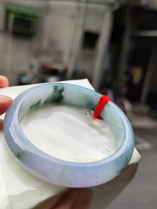 天然緬甸玉A貨 ✨濃艷紫羅蘭飄花正圈手鐲