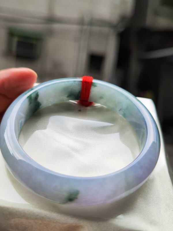 天然緬甸玉A貨 ✨濃艷紫羅蘭飄花正圈手鐲