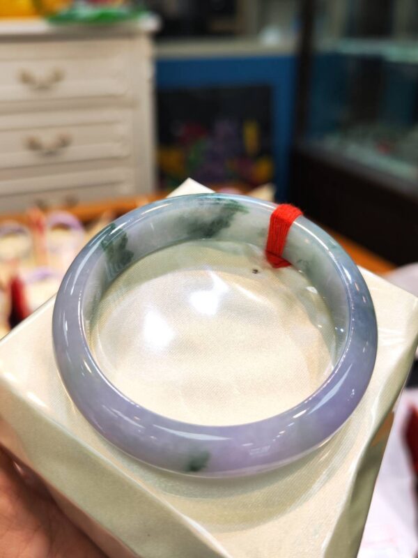 天然緬甸玉A貨 ✨濃艷紫羅蘭飄花正圈手鐲