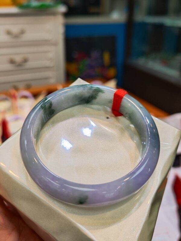 天然緬甸玉A貨 ✨濃艷紫羅蘭飄花正圈手鐲