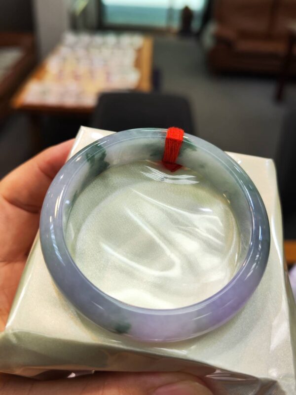 天然緬甸玉A貨 ✨濃艷紫羅蘭飄花正圈手鐲