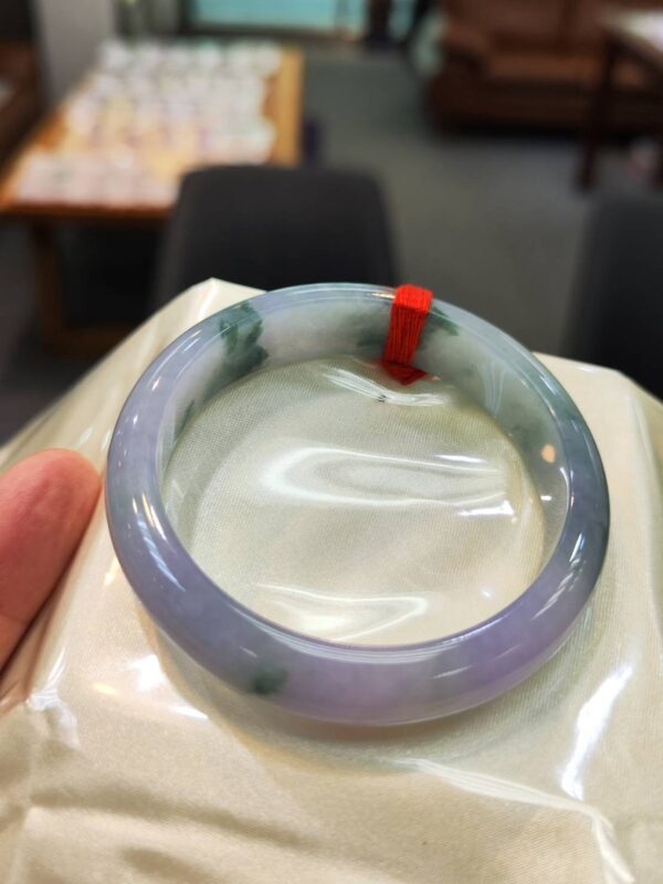 天然緬甸玉A貨 ✨濃艷紫羅蘭飄花正圈手鐲