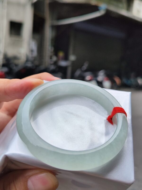 天然緬甸玉A貨【冰種白月光正圈手鐲】