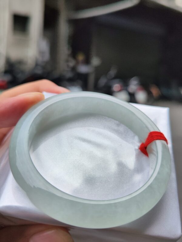 天然緬甸玉A貨【冰種白月光正圈手鐲】