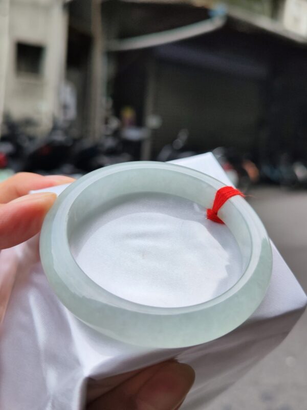 天然緬甸玉A貨【冰種白月光正圈手鐲】