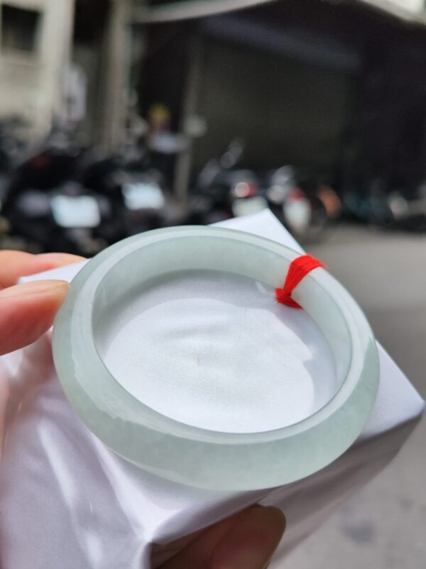天然緬甸玉A貨【冰種白月光正圈手鐲】