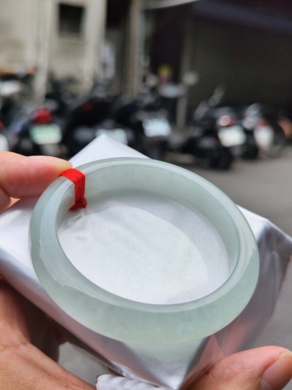 天然緬甸玉A貨【冰種白月光正圈手鐲】