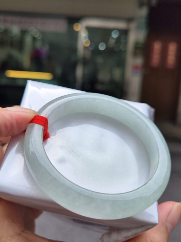 天然緬甸玉A貨【冰種白月光正圈手鐲】
