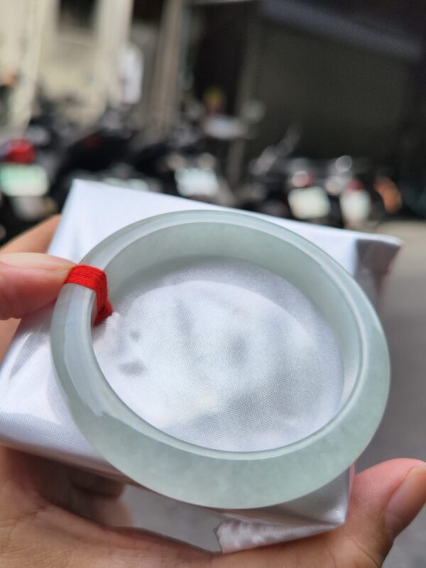 天然緬甸玉A貨【冰種白月光正圈手鐲】