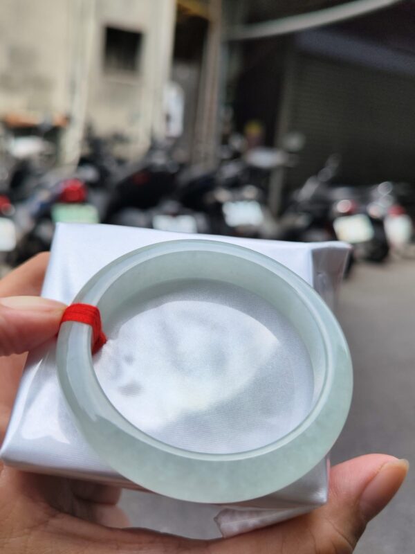 天然緬甸玉A貨【冰種白月光正圈手鐲】