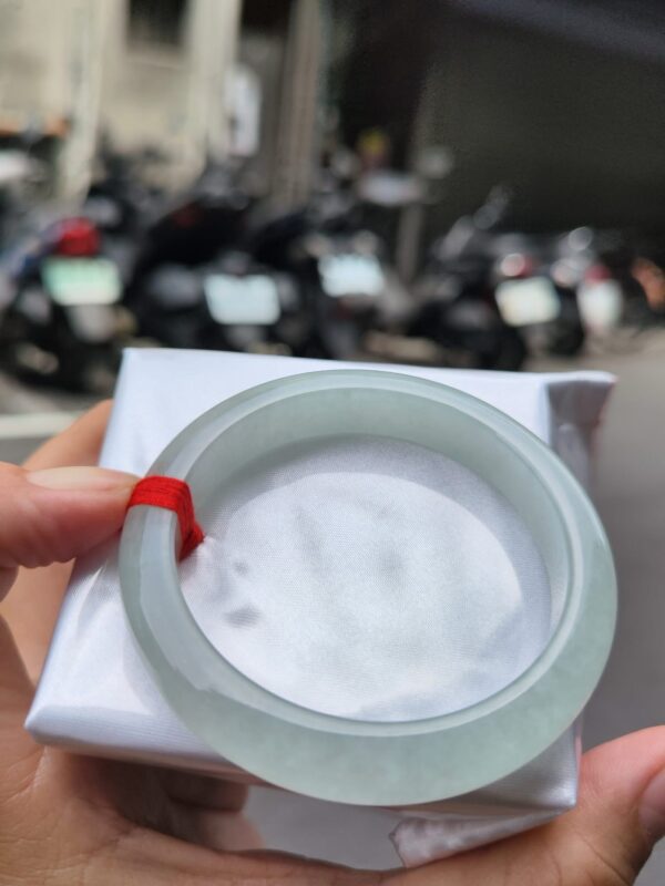 天然緬甸玉A貨【冰種白月光正圈手鐲】