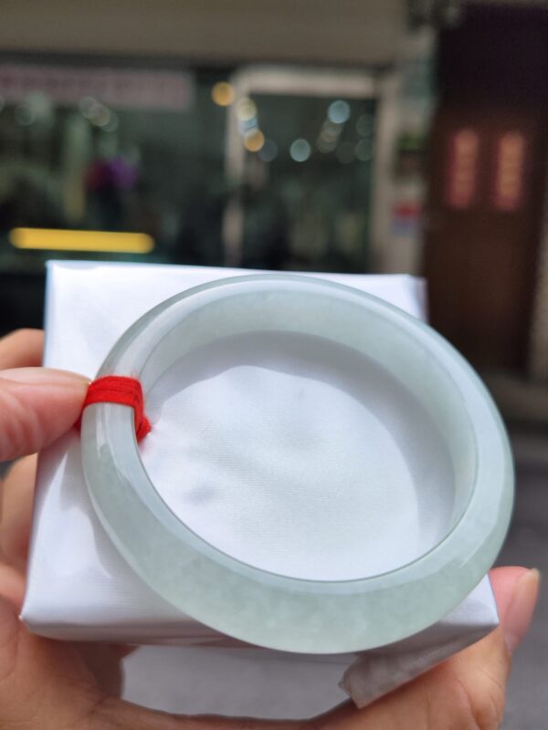 天然緬甸玉A貨【冰種白月光正圈手鐲】