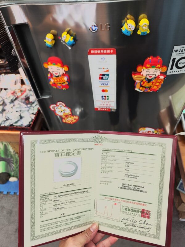 天然緬甸玉A貨】  
✨ 冰種微起光・正圈手鐲