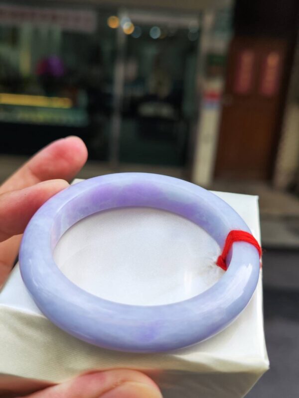 img_0470 天然緬甸玉A貨 濃紫羅蘭正圈厚庄手鐲