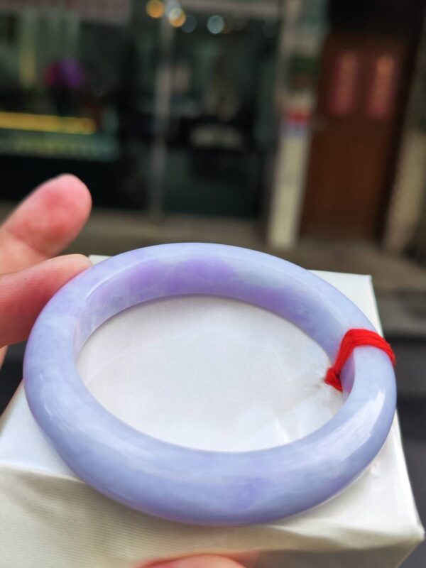 img_0471 天然緬甸玉A貨 濃紫羅蘭正圈厚庄手鐲