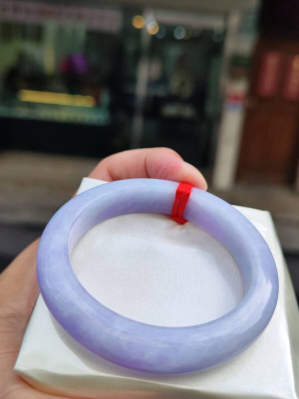 img_0472 天然緬甸玉A貨 濃紫羅蘭正圈厚庄手鐲