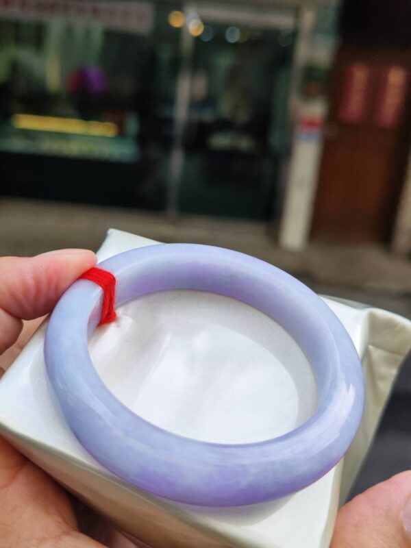 img_0475 天然緬甸玉A貨 濃紫羅蘭正圈厚庄手鐲