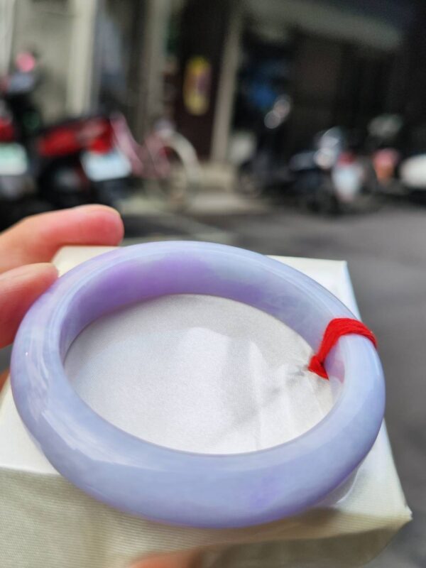 img_0477 天然緬甸玉A貨 濃紫羅蘭正圈厚庄手鐲
