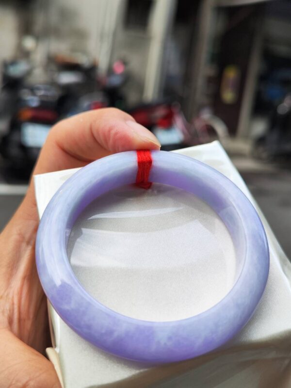 img_0478 天然緬甸玉A貨 濃紫羅蘭正圈厚庄手鐲