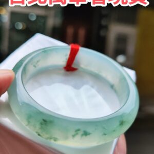 天然緬甸玉A貨 放光玻璃種正圈寬版手鐲