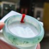天然緬甸玉A貨 放光玻璃種正圈寬版手鐲