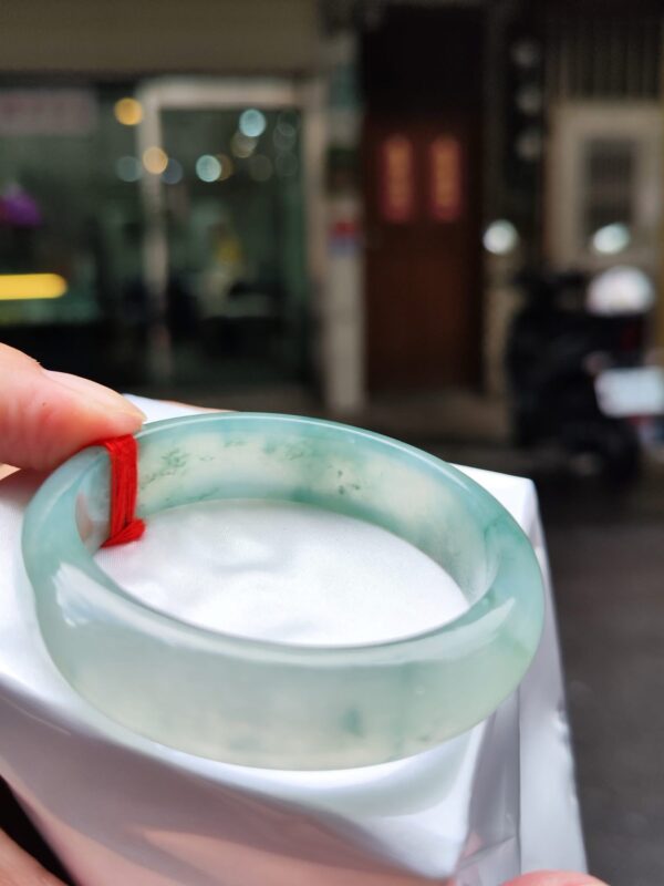 天然緬甸玉A貨 放光玻璃種正圈寬版手鐲