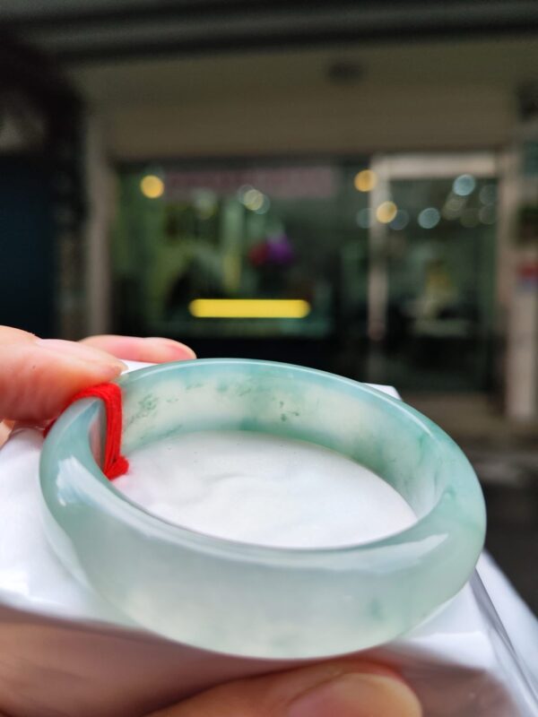 天然緬甸玉A貨 放光玻璃種正圈寬版手鐲