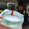 天然緬甸玉A貨 放光玻璃種正圈寬版手鐲