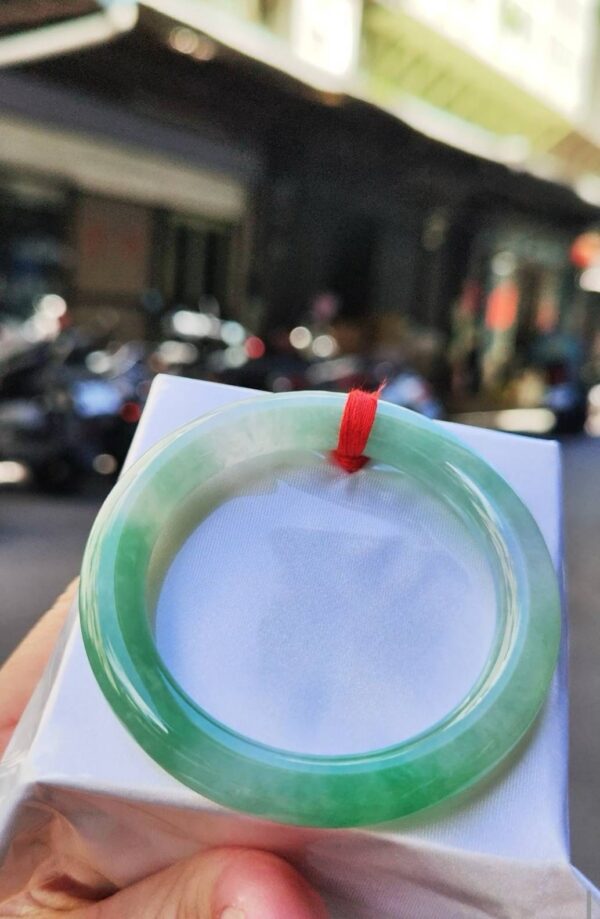 img_0592 【天然緬甸玉A貨】
冰種飄陽綠《圓骨正圈手鐲》