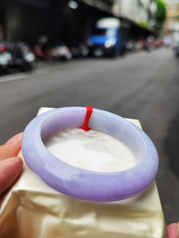 img_0630-2 天然緬甸玉A貨 濃紫羅蘭正圈厚庄手鐲