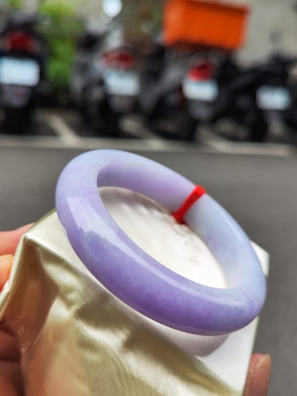 img_0631-2 天然緬甸玉A貨 濃紫羅蘭正圈厚庄手鐲