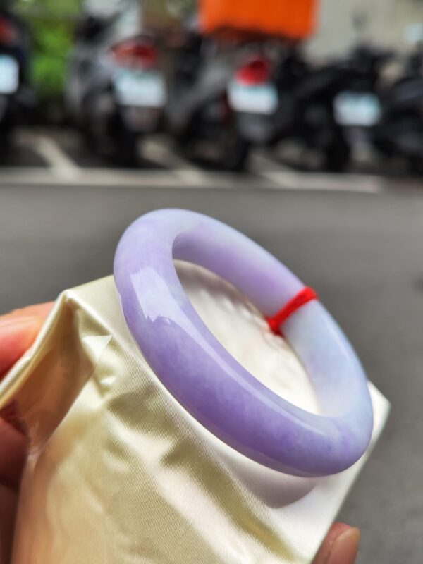img_0632-2 天然緬甸玉A貨 濃紫羅蘭正圈厚庄手鐲