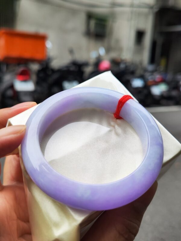 img_0633-2 天然緬甸玉A貨 濃紫羅蘭正圈厚庄手鐲