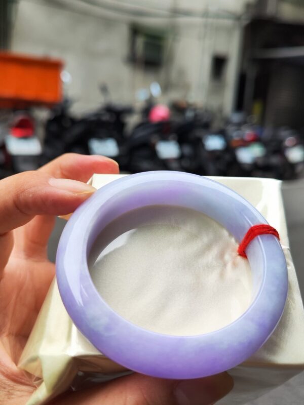 img_0634 天然緬甸玉A貨 濃紫羅蘭正圈厚庄手鐲