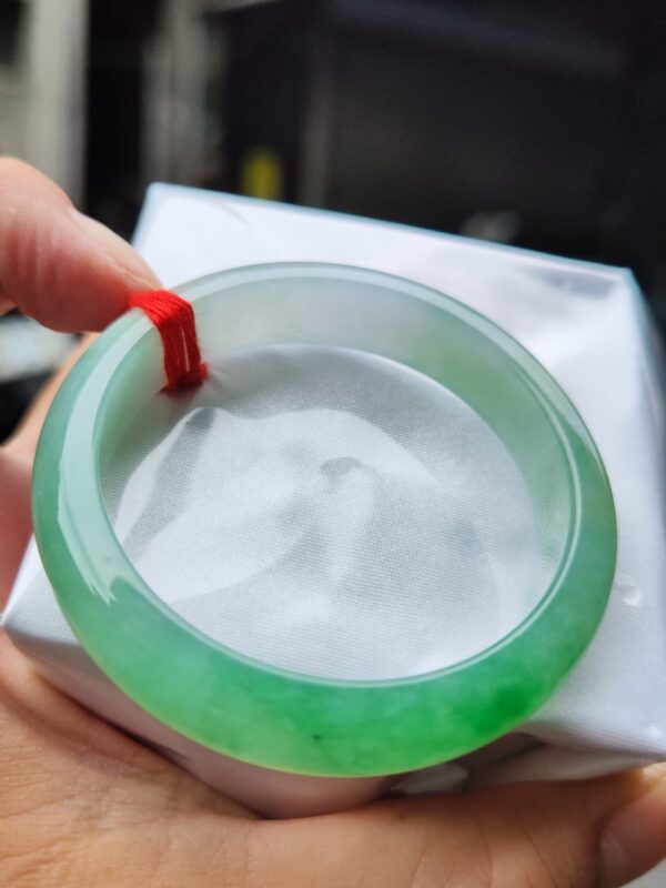 img_0638-2 天然緬甸玉A貨 冰芙蓉種飄陽綠正圈手鐲