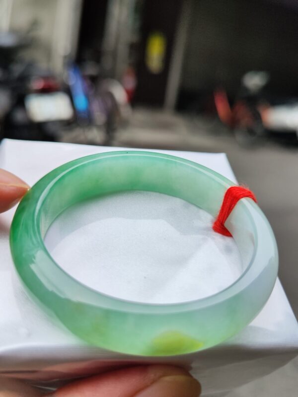 img_0642-2 天然緬甸玉A貨 冰芙蓉種飄陽綠正圈手鐲