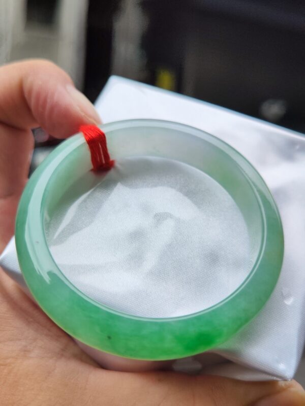 img_0649 天然緬甸玉A貨 冰芙蓉種飄陽綠正圈手鐲