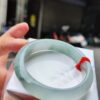 【天然緬甸玉A貨】  
✨ 冰種 微起光膠感重・正圈手鐲