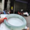 【天然緬甸玉A貨】  
✨ 冰種 微起光膠感重・正圈手鐲
