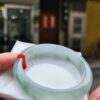 【天然緬甸玉A貨】  
✨ 冰種 微起光膠感重・正圈手鐲
