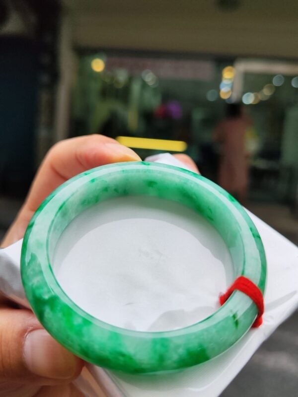 img_0735 天然緬甸玉A貨 飄陽綠正圈手鐲