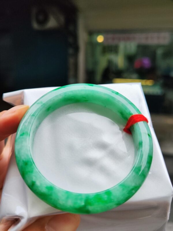 img_0737 天然緬甸玉A貨 飄陽綠正圈手鐲