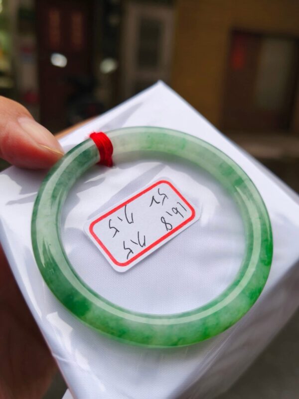 img_0742 天然緬甸玉A貨 冰種飄綠花正圈手鐲