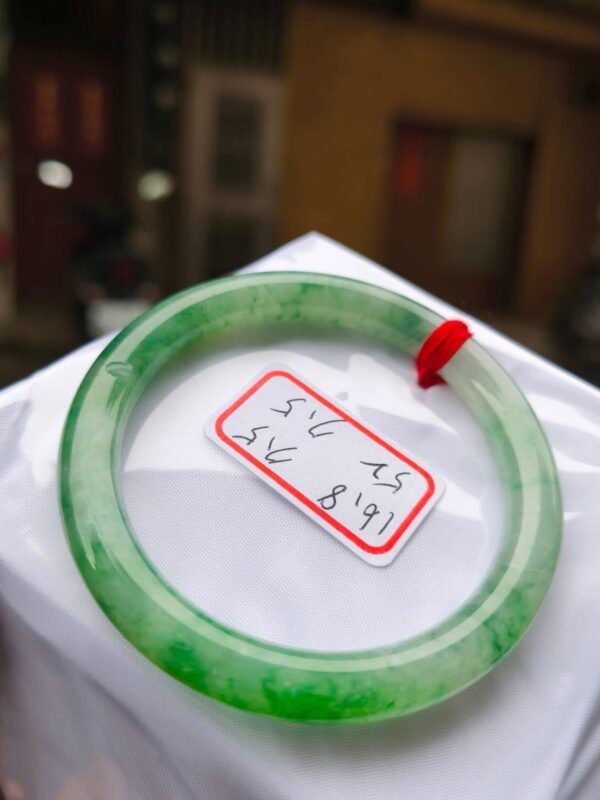 img_0746 天然緬甸玉A貨 冰種飄綠花正圈手鐲