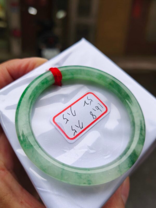 img_0752 天然緬甸玉A貨 冰種飄綠花正圈手鐲