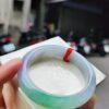 天然緬甸玉A貨｜四喜濃紫羅蘭春彩正圈厚庄手鐲